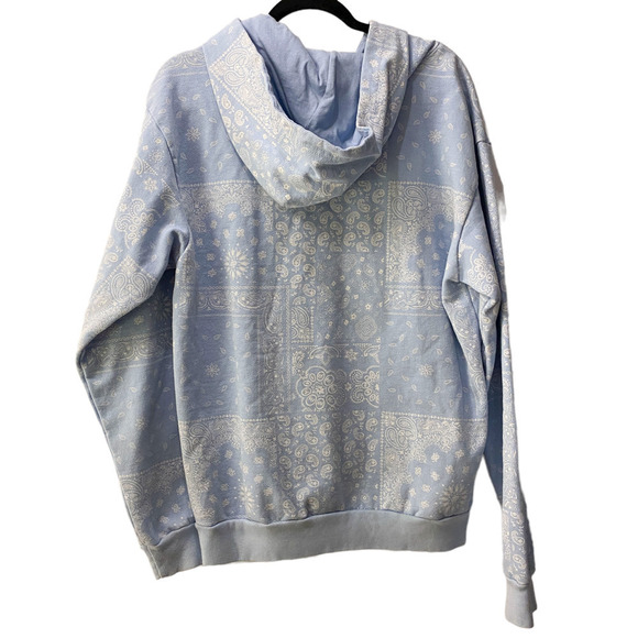 Talentless Blue Paisley Designer Hoodie Pullover Sweater Top Size Medium - Picture 7 of 9